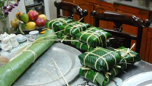 Вьетнамское новогоднее блюдо "банчун"